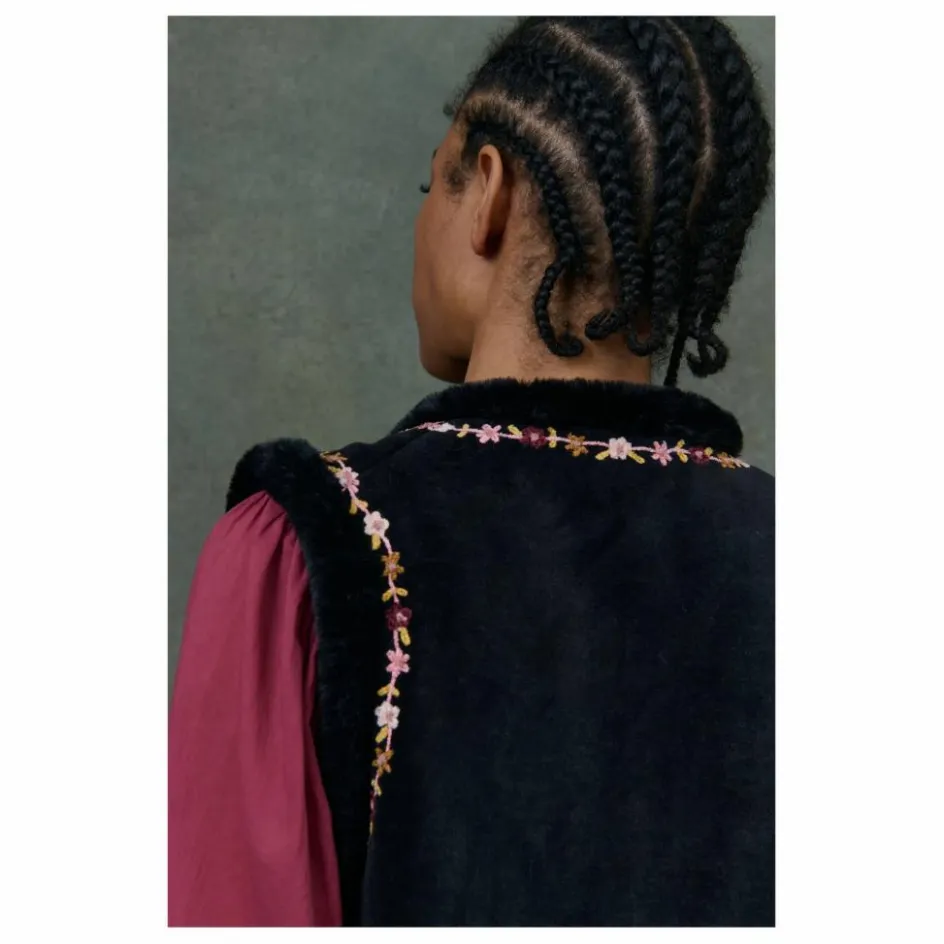 Louise Misha Veste Sans Manches Réversible Renée Velours - Collection Femme ||Femme Vestes, Blousons
