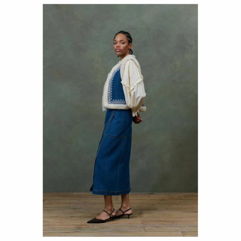 Best Veste Sans Manches Réversible Figara Denim - Collection Femme | Femme Vestes, Blousons