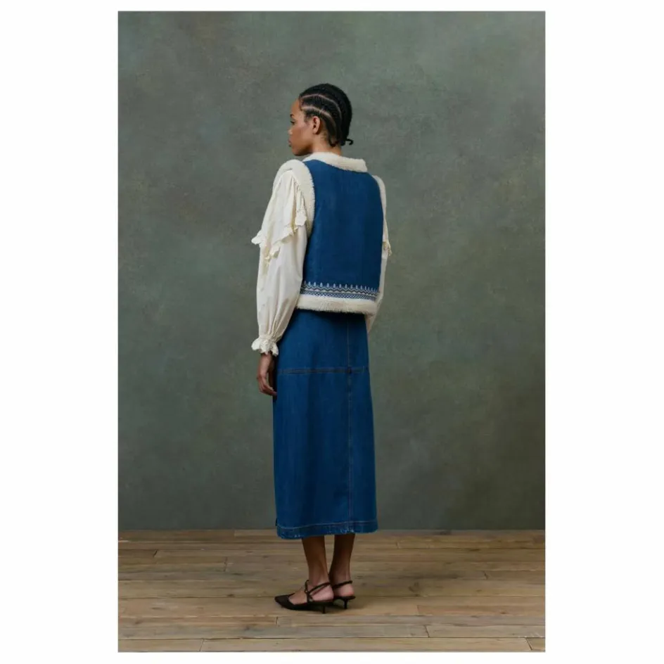 Best Veste Sans Manches Réversible Figara Denim - Collection Femme | Femme Vestes, Blousons