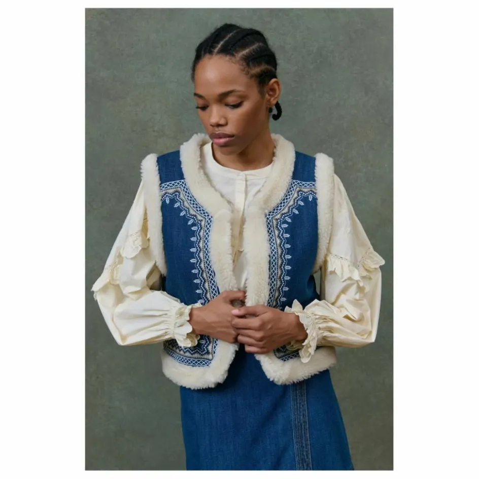 Best Veste Sans Manches Réversible Figara Denim - Collection Femme | Femme Vestes, Blousons