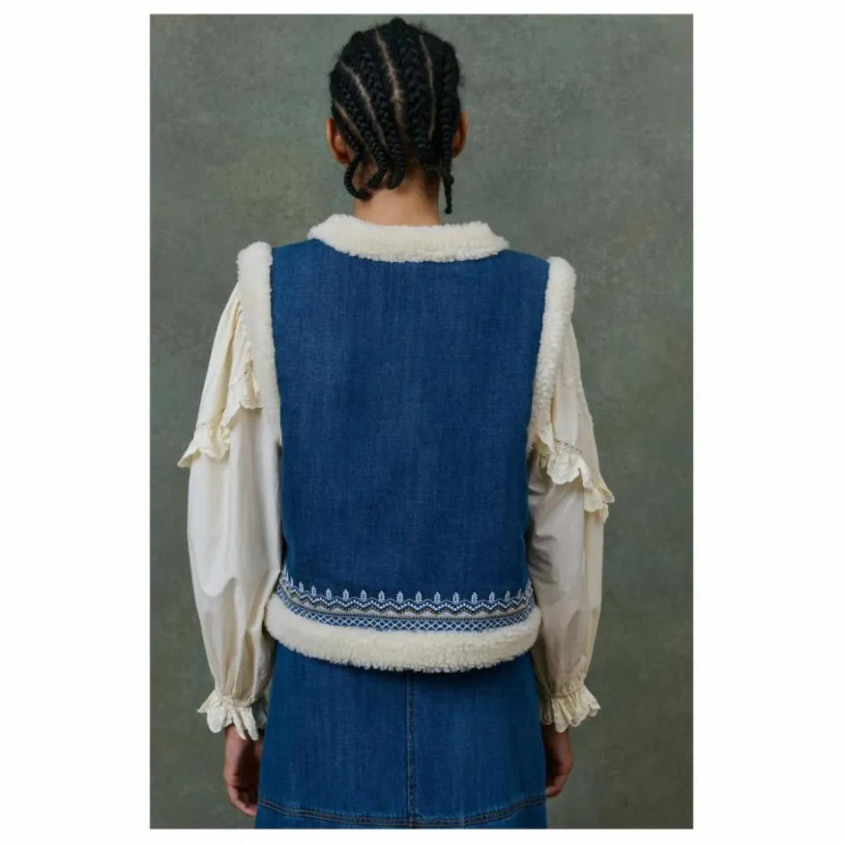 Best Veste Sans Manches Réversible Figara Denim - Collection Femme | Femme Vestes, Blousons