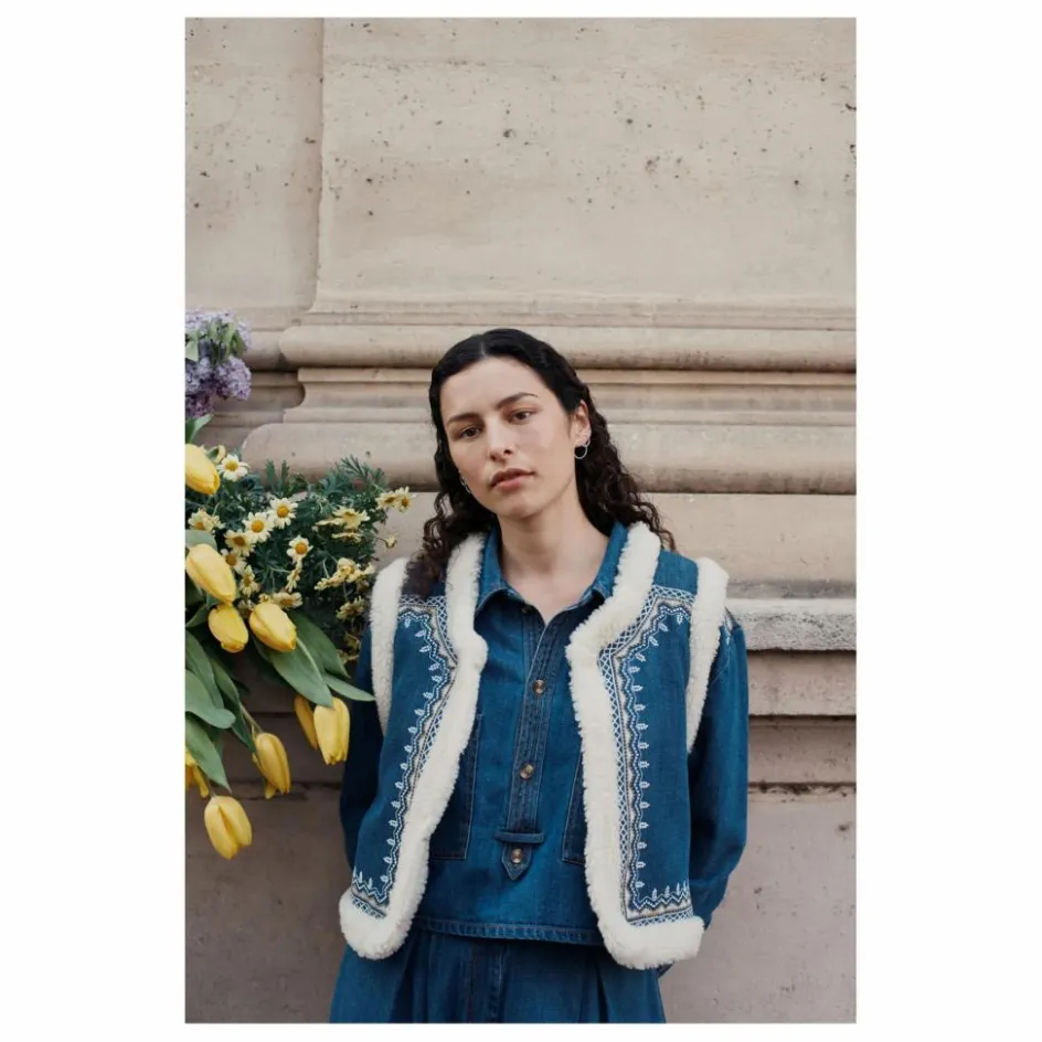 Best Veste Sans Manches Réversible Figara Denim - Collection Femme | Femme Vestes, Blousons