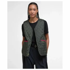 Online Barbour Veste Sans Manches Réversible My | Vert foncé