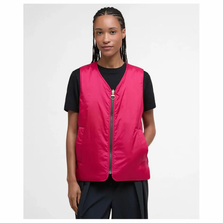 Online Barbour Veste Sans Manches Réversible My | Vert foncé