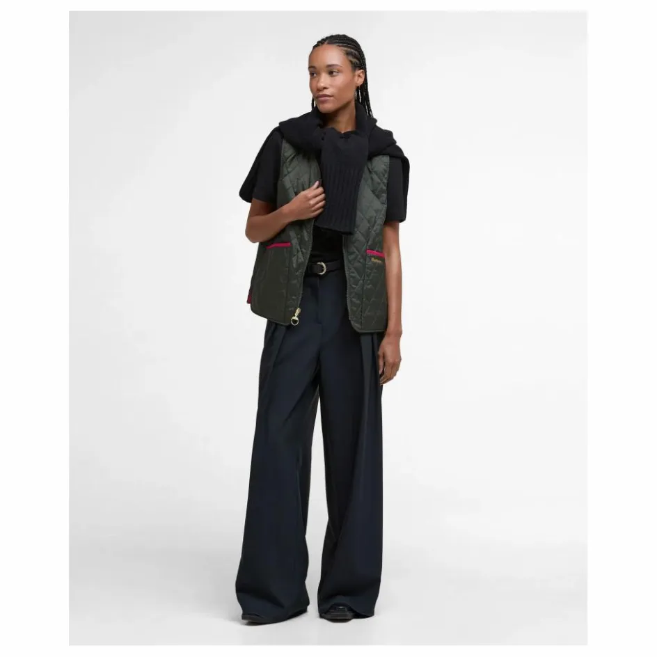 Online Barbour Veste Sans Manches Réversible My | Vert foncé