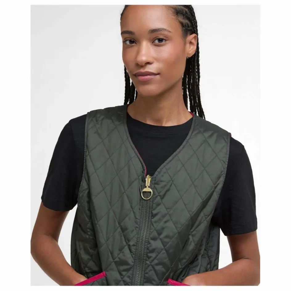 Online Barbour Veste Sans Manches Réversible My | Vert foncé