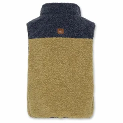 Discount AO76 Veste Sans Manches Réversible Façon Sherpa Teddy | Vert olive