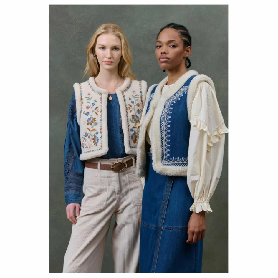 Hot Veste Sans Manches Réversible Renée Double Gaze Coton Bio - Collection Femme | Femme Vestes, Blousons