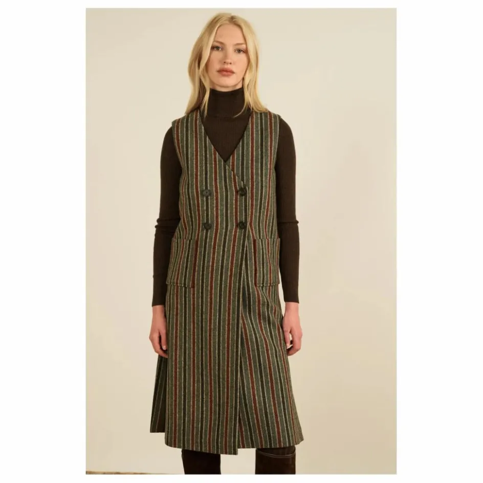 Sale Veste Sans Manches Venice Rayée Laine | Femme Vestes, Blousons