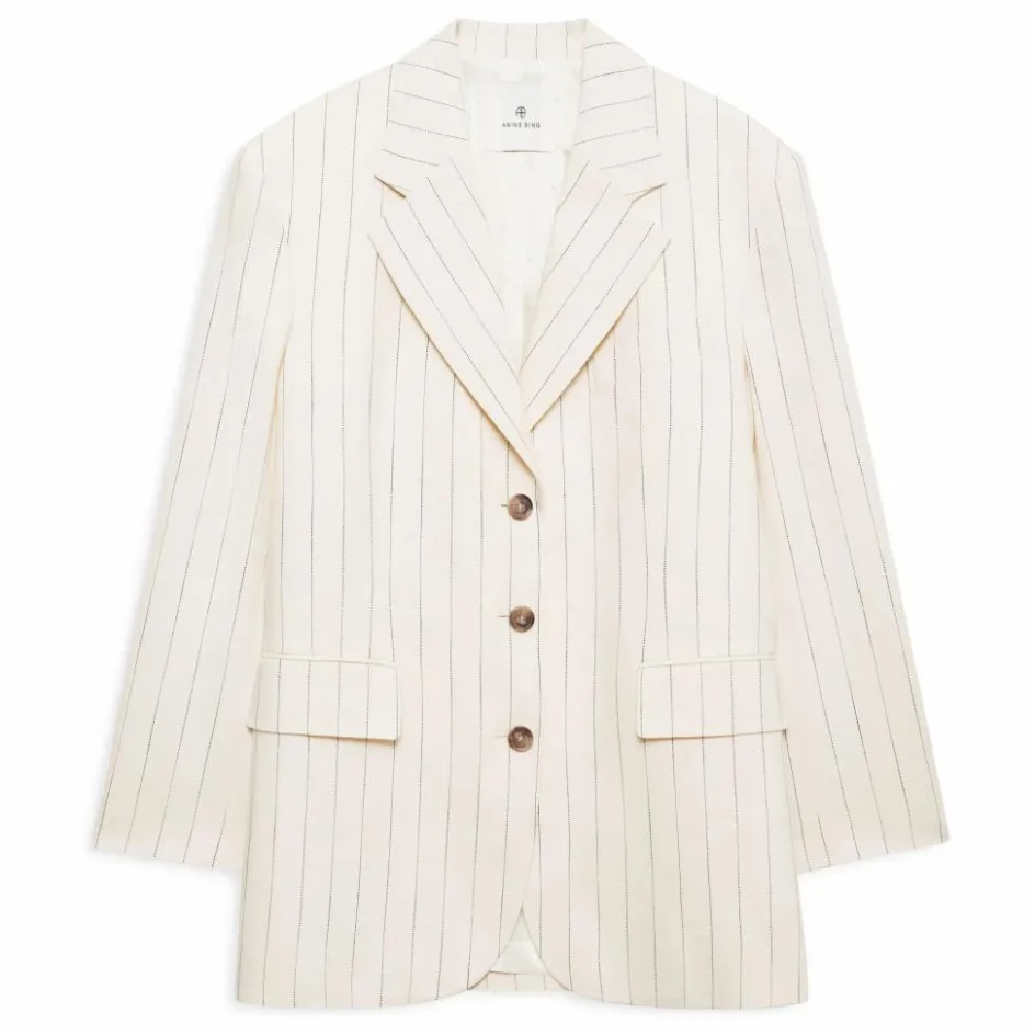 Outlet Anine Bing Veste Sara Rayée | Crème