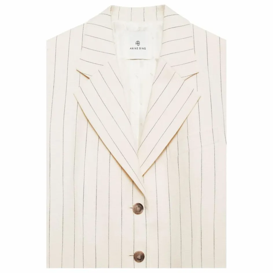 Outlet Anine Bing Veste Sara Rayée | Crème