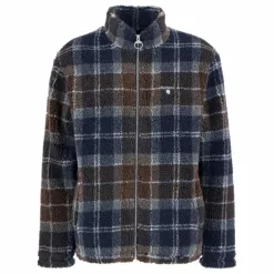 New Barbour Veste Tartan Zippée | Bleu nuit