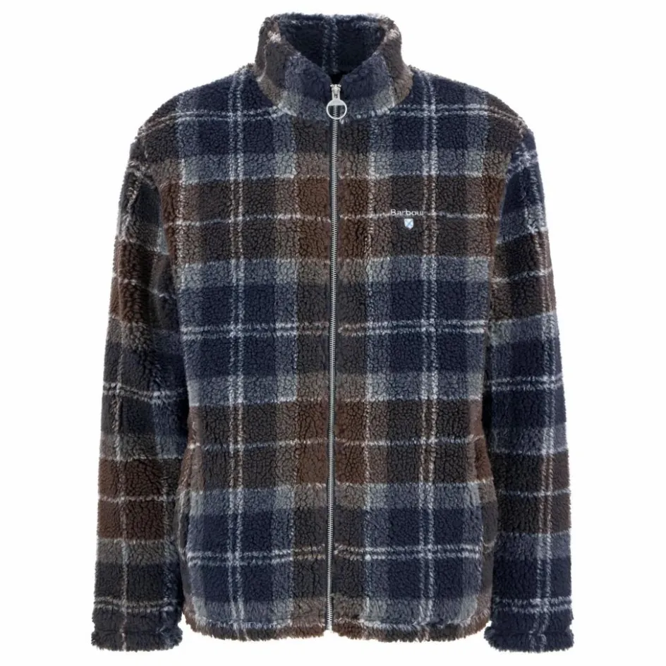 New Barbour Veste Tartan Zippée | Bleu nuit