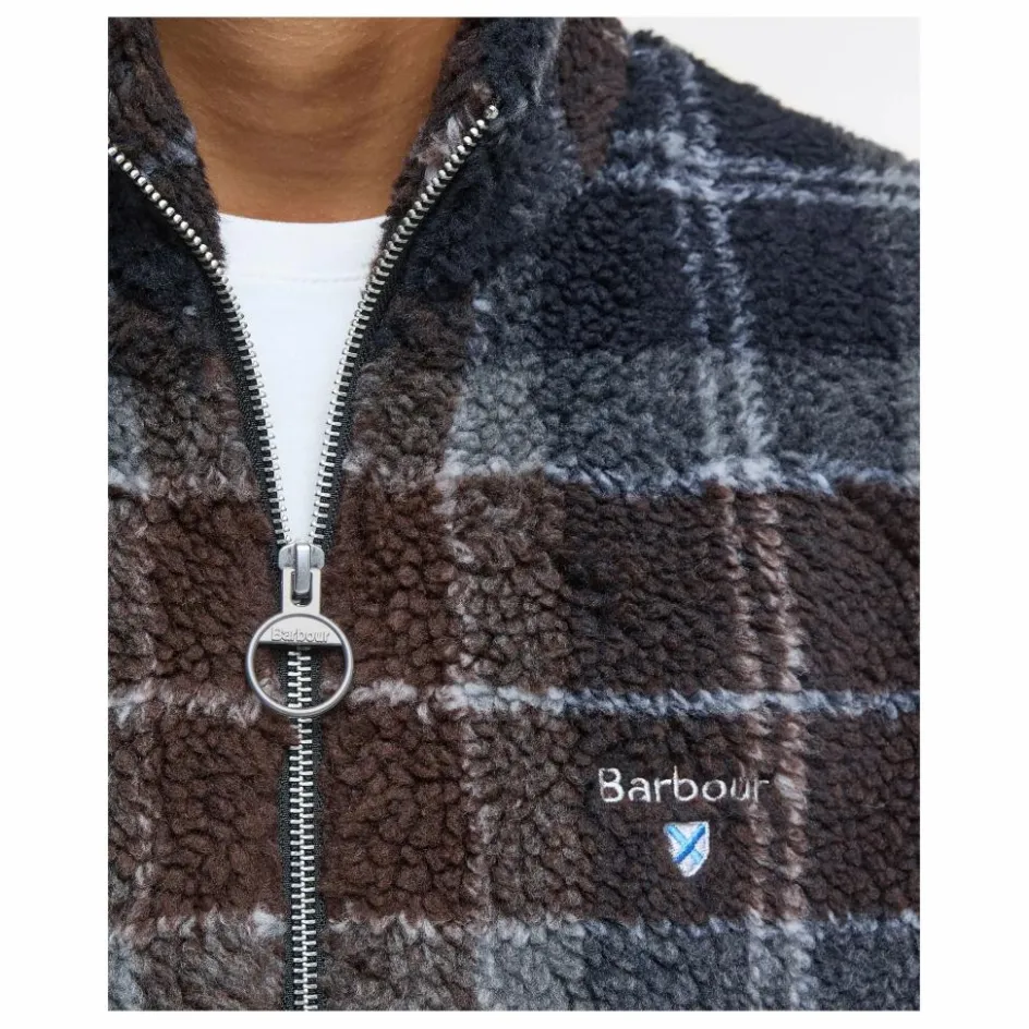 New Barbour Veste Tartan Zippée | Bleu nuit