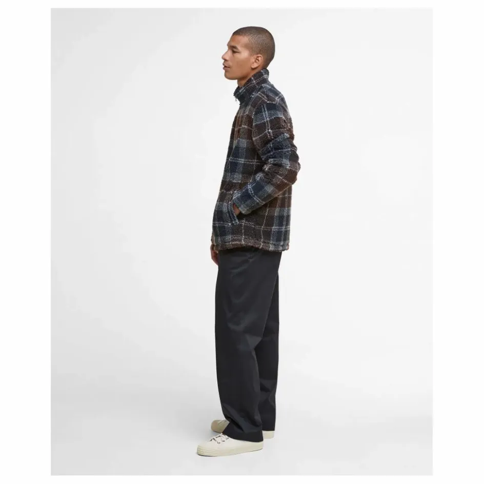 New Barbour Veste Tartan Zippée | Bleu nuit