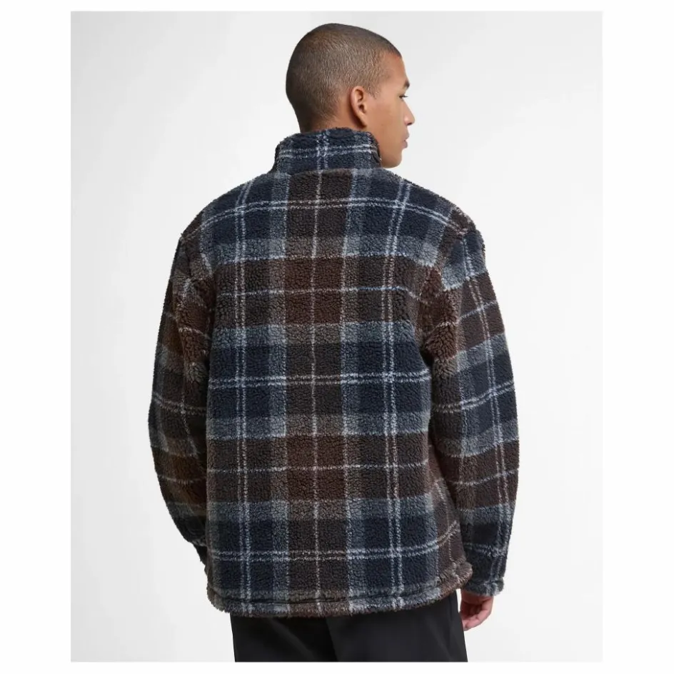 New Barbour Veste Tartan Zippée | Bleu nuit