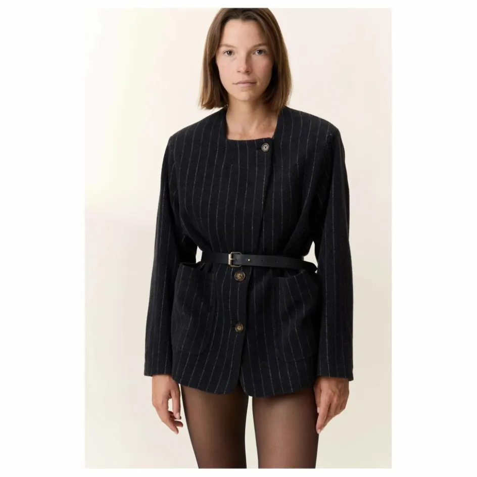 Leon & Harper Veste Vafi Rayée Laine ||Femme Vestes, Blousons