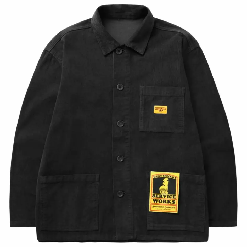 Best Service Works Veste Velours Coverall Coton Bio | Noir