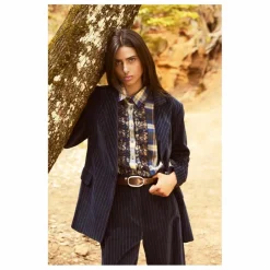 Hot Diega Veste Viaregio Rayée | Bleu