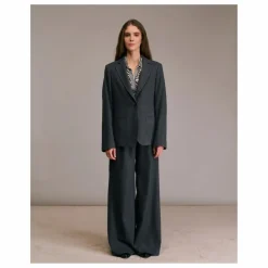 Clearance Diega Veste Vorado Rayée Laine | Gris