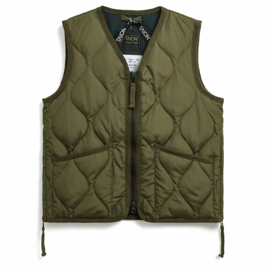 Taion Veste Zippée Sans Manches Matelassée Military ||Enfant Manteaux, Blousons