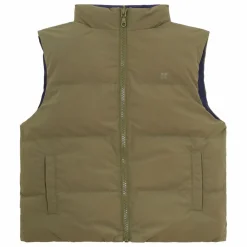 Hundred Pieces Veste Zippée sans manches réversible | Vert kaki