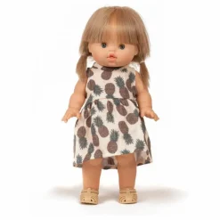 Clearance Minikane Vestiaire poupée - Robe Faustine Ananas Multicolore