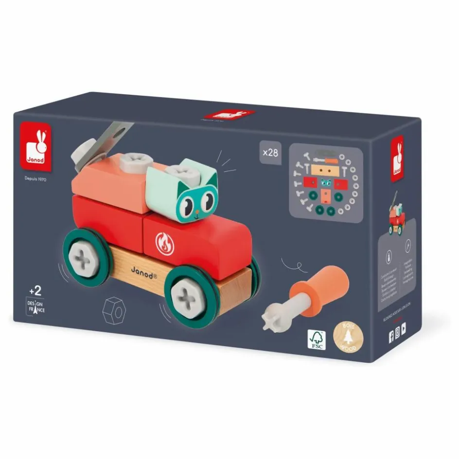 Janod Jeux Éducatifs*Voiture à bricoler Chat Brico'Kids