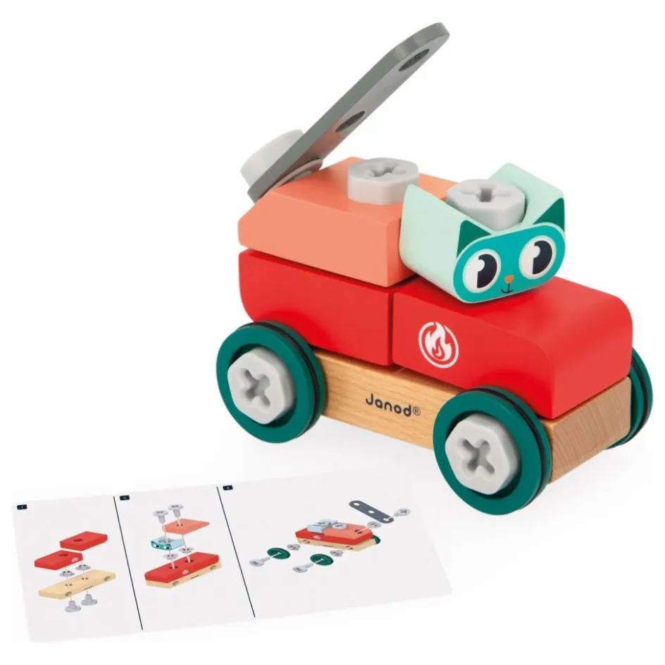 Janod Jeux Éducatifs*Voiture à bricoler Chat Brico'Kids
